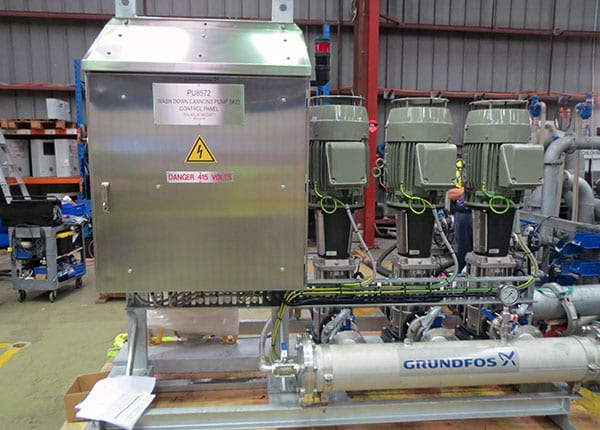 Design and Build of 3x Wash Down Pump Packages